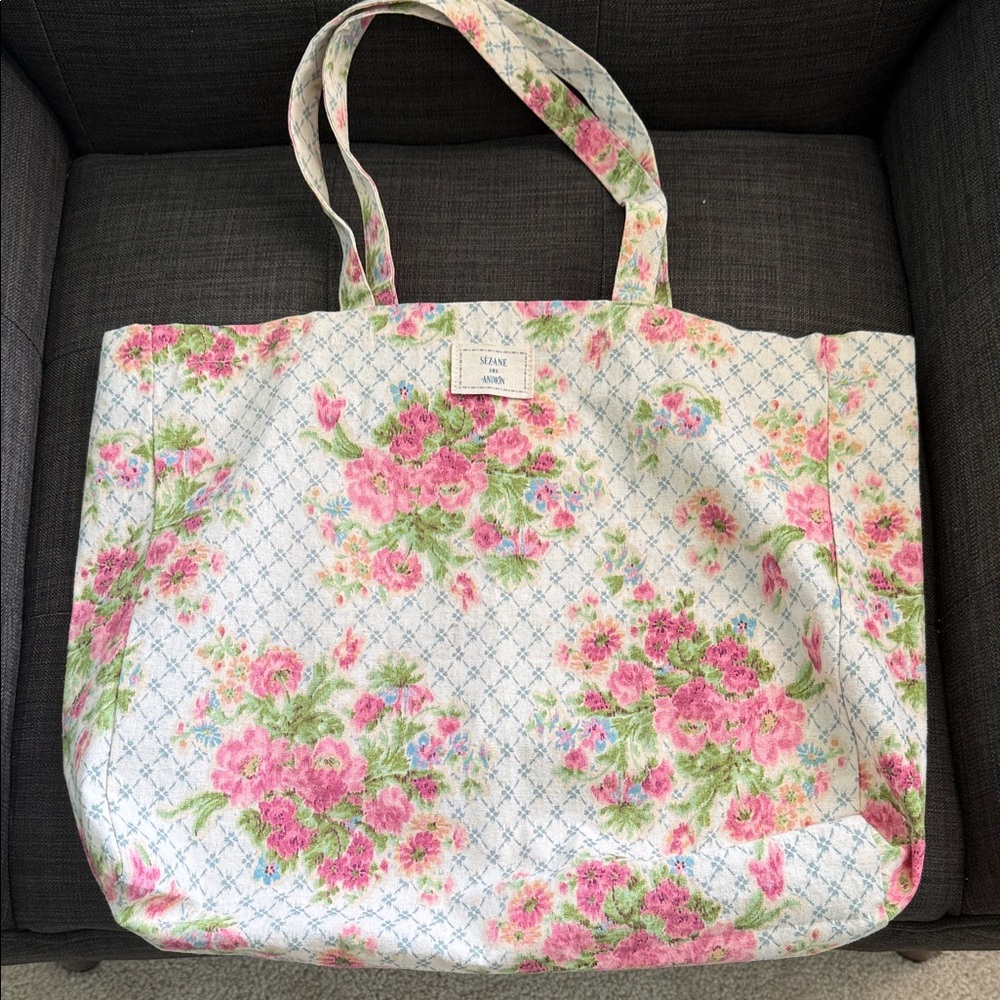 SEZANE Andion Floral Design Tote